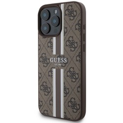 Guess 4G Printed Stripes MagSafe Case for iPhone 16 Pro Max - Brown Guess 4G Printed Stripes MagSafe Case for iPhone 16 Pro Max - Brown