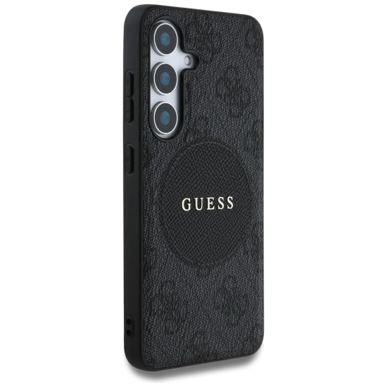 Guess 4G Round Patch Classic Logo MagSafe case for Samsung Galaxy S25 Plus black Guess 4G Round Patch Classic Logo MagSafe case for Samsung Galaxy S25 Plus black