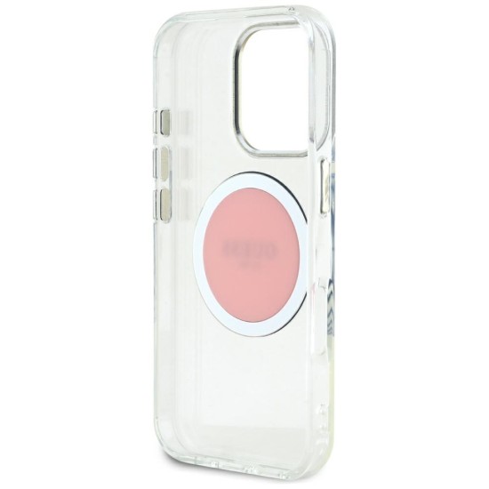 Guess IML Metal Colored Circle Classic Logo MagSafe case for iPhone 16 Pro Max - pink Guess IML Metal Colored Circle Classic Logo MagSafe case for iPhone 16 Pro Max - pink