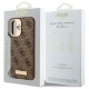 Guess 4G Logo Plate MagSafe iPhone 16 Case - Brown Guess 4G Logo Plate MagSafe iPhone 16 Case - Brown