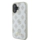 Guess Peony Script Logo MagSafe iPhone 16 Case - White Guess Peony Script Logo MagSafe iPhone 16 Case - White