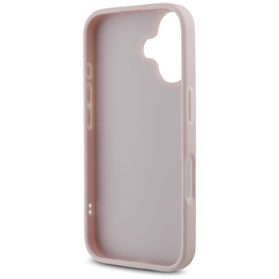 Guess Quilted Metal Logo iPhone 16 Case - Pink Guess Quilted Metal Logo iPhone 16 Case - Pink