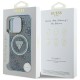 Guess IML Metal Glitter 4G Circle Triangle MagSafe Case for iPhone 16 Pro Max - Blue Guess IML Metal Glitter 4G Circle Triangle MagSafe Case for iPhone 16 Pro Max - Blue