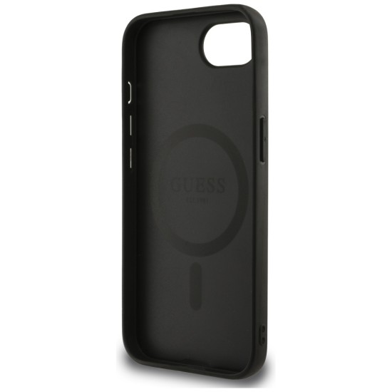 Guess 4G Flowers Print MagSafe case for iPhone 16e - black Guess 4G Flowers Print MagSafe case for iPhone 16e - black