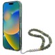Guess IML Glitter With Pearl Strap MagSafe case for iPhone 16 Pro Max - green Guess IML Glitter With Pearl Strap MagSafe case for iPhone 16 Pro Max - green