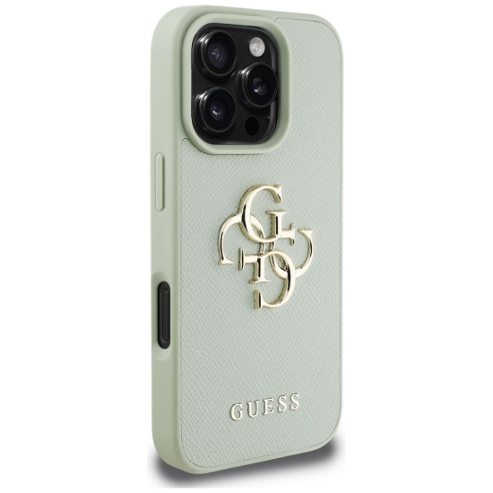 Guess Grained Big 4G Logo Small Classic Logo case for iPhone 16 Pro - green Guess Grained Big 4G Logo Small Classic Logo case for iPhone 16 Pro - green