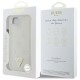 Guess Grained Hot Stamp Peony Triangle Logo MagSafe case for iPhone 16e - beige