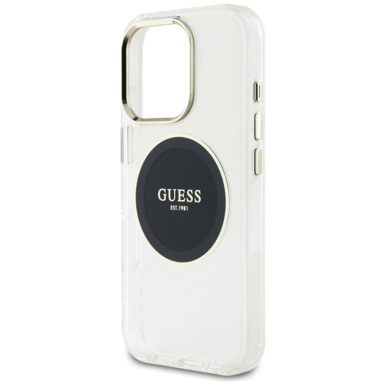 Guess IML Metal Colored Circle Classic Logo MagSafe case for iPhone 16 Pro - black Guess IML Metal Colored Circle Classic Logo MagSafe case for iPhone 16 Pro - black
