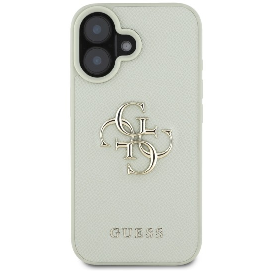 Guess Grained Big 4G Logo Small Classic Logo case for iPhone 16 - green