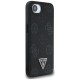 Guess Grained Hot Stamp Peony Triangle Logo MagSafe Case for iPhone 16e - Black