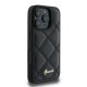 Guess Quilted Metal Logo iPhone 16 Pro Case - Black Guess Quilted Metal Logo iPhone 16 Pro Case - Black