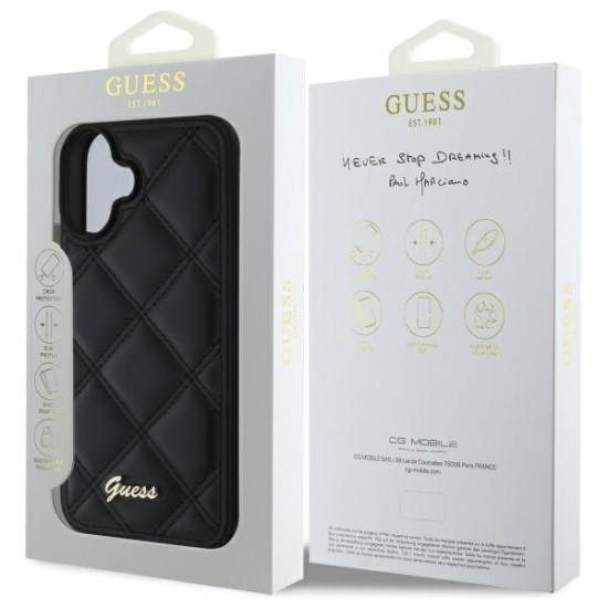 Guess New 4G Triangle case for iPhone 16 - black Guess New 4G Triangle case for iPhone 16 - black