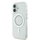 Guess IML Rhinestones MagSafe Case for iPhone 16 - White