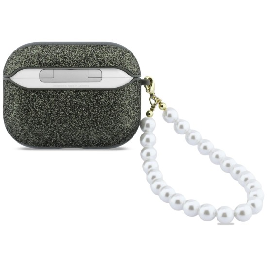 Guess Glitter Pearl Strap Case for AirPods Pro 3 - Black and Glitter Guess Glitter Pearl Strap Case for AirPods Pro 3 - Black and Glitter