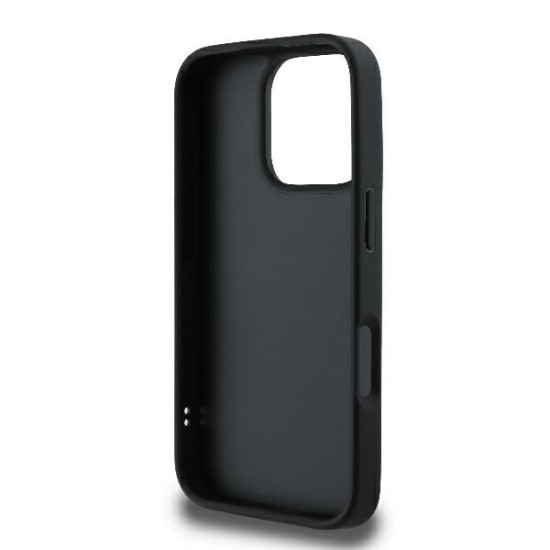 Guess Quilted Metal Logo iPhone 16 Pro Case - Black Guess Quilted Metal Logo iPhone 16 Pro Case - Black