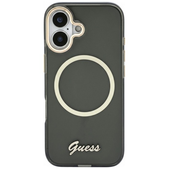 Guess IML Script Metal MagSafe Case for iPhone 17 - Black Guess IML Script Metal MagSafe Case for iPhone 17 - Black