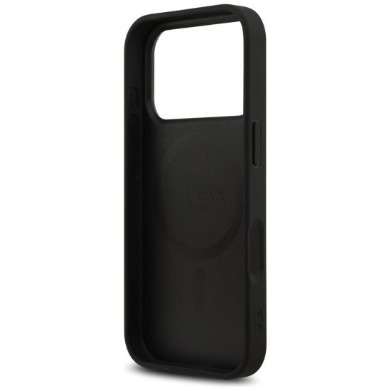 Guess 4G Printed Stripes MagSafe case for iPhone 17 Pro - black Guess 4G Printed Stripes MagSafe case for iPhone 17 Pro - black