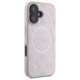 Guess Saffiano Peony Classic Logo MagSafe iPhone 16 Case - Pink Guess Saffiano Peony Classic Logo MagSafe iPhone 16 Case - Pink