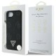 Guess Grained Hot Stamp Peony Triangle Logo MagSafe Case for iPhone 16e - Black