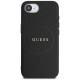 Guess PU Grained Classic Logo case with MagSafe for iPhone 16e - black Guess PU Grained Classic Logo case with MagSafe for iPhone 16e - black