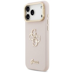 Guess Grained Big 4G & Stand Camera Case for iPhone 17 Pro Max - Pink Guess Grained Big 4G & Stand Camera Case for iPhone 17 Pro Max - Pink