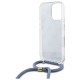 Guess Crossbody Cord 4G Print Case with Lanyard for iPhone 16 Pro - Blue