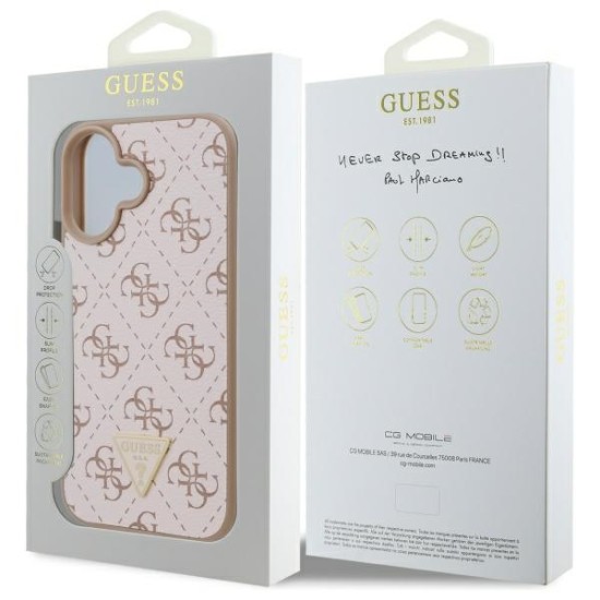 Guess New 4G Triangle iPhone 16 Case - White Guess New 4G Triangle iPhone 16 Case - White