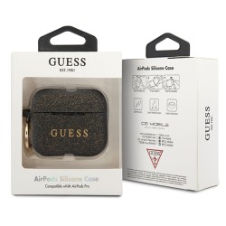 Guess Ring Silicone Case for AirPods Pro Cover - Black and Gold Guess Ring Silicone Case for AirPods Pro Cover - Black and Gold
