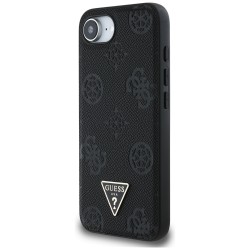 Guess Grained Hot Stamp Peony Triangle Logo MagSafe Case for iPhone 16e - Black Guess Grained Hot Stamp Peony Triangle Logo MagSafe Case for iPhone 16e - Black