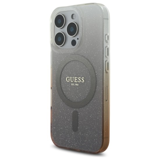 Guess IML Glitter Gradient MagSafe iPhone 16 Pro Case - Brown Guess IML Glitter Gradient MagSafe iPhone 16 Pro Case - Brown