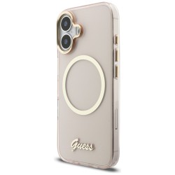 Guess IML Script Metal MagSafe Case for iPhone 17 - Pink Guess IML Script Metal MagSafe Case for iPhone 17 - Pink