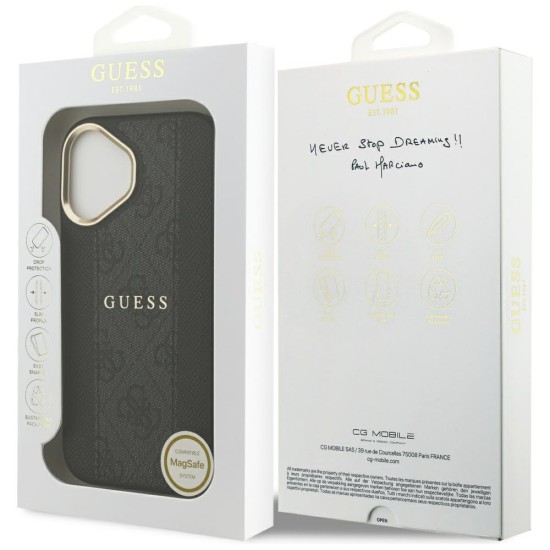 Guess 4G Stripe MagSafe case for iPhone 17 - black