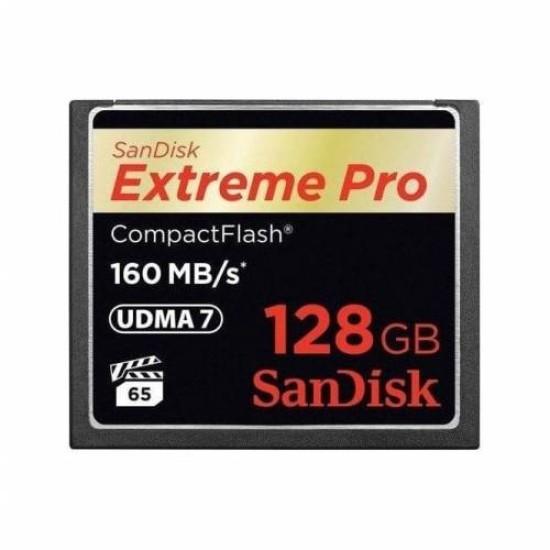 SANDISK Extreme Pro CF 160MB/s 128 GB VPG 65, UDMA 7, Lifetime warranty SANDISK Extreme Pro CF 160MB/s 128 GB VPG 65, UDMA 7, Lifetime warranty