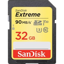 SANDISK Extreme SDHC Card 32GB 90MB/s V30 UHS-I U3 SANDISK Extreme SDHC Card 32GB 90MB/s V30 UHS-I U3
