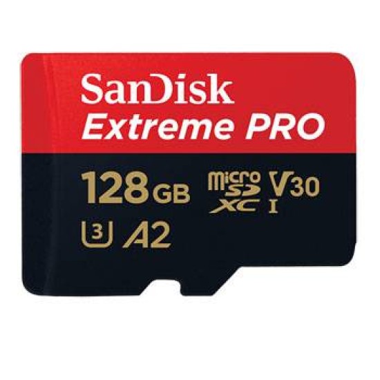 SANDISK Extreme Pro microSDXC 128GB + SD Adapter + Rescue Pro Deluxe 170MB/s A2 SANDISK Extreme Pro microSDXC 128GB + SD Adapter + Rescue Pro Deluxe 170MB/s A2