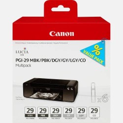 CANON INK CARTRIDGE PGI-29 MULTIPACK MBK/PBK/DGY/GY/LGY/CO CANON INK CARTRIDGE PGI-29 MULTIPACK MBK/PBK/DGY/GY/LGY/CO