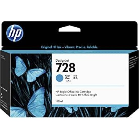 HP Ink Cartridge 728XL Cyan 130ML