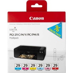 CANON INK CARTRIDGE PGI-29 MULTIPACK C/M/Y/BC/PM/R CANON INK CARTRIDGE PGI-29 MULTIPACK C/M/Y/BC/PM/R