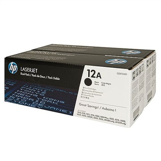 HP Toner 1010 Q2612AD Twin Pack HP Toner 1010 Q2612AD Twin Pack