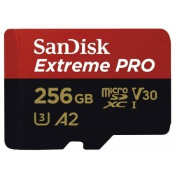 SANDISK Extreme Pro microSDXC 256GB + SD Adapter+Rescue Pro Deluxe 170MB/s A2 C