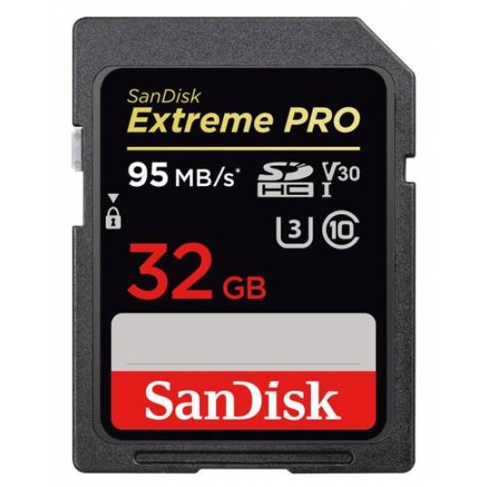 SANDISK Extreme Pro SDHC 32GB - 95MB/s V30 UHS-I U3