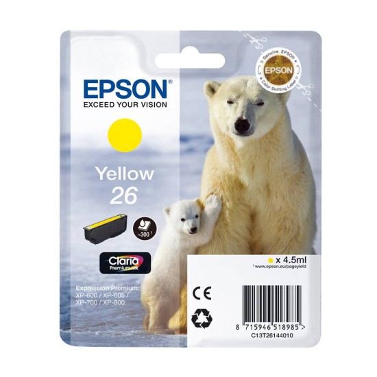 EPSON INK CARTRIDGE 26 YELLOW
