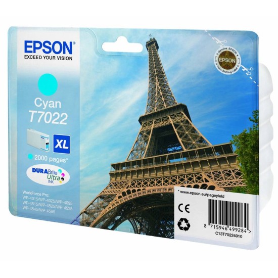 EPSON INK CARTRIDGE  T7022 CYAN