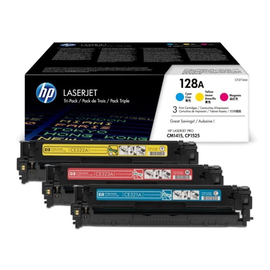 HP Toner 128A (C/Y/M) Tri-Pack HP Toner 128A (C/Y/M) Tri-Pack