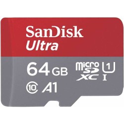 SANDISK Ultra microSDXC 64GB + SD Adapter 100MB/s A1 Class 10 UHS-I SANDISK Ultra microSDXC 64GB + SD Adapter 100MB/s A1 Class 10 UHS-I