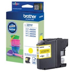 BROTHER INK CARTRIDGE LC221 YELLOW MCFJ 460/480/485/680/880 & DCP562 BROTHER INK CARTRIDGE LC221 YELLOW MCFJ 460/480/485/680/880 & DCP562