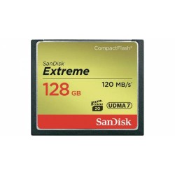 SANDISK Extreme CF 120MB/s, 85MB/s write, UDMA7, 128GB Lifetime warranty