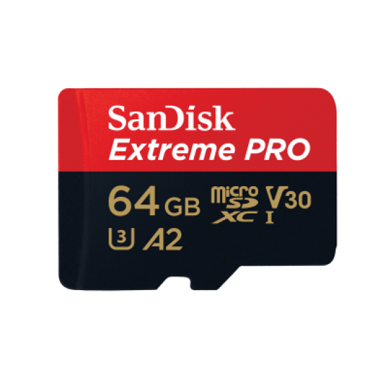 SANDISK Extreme Pro microSDXC 64GB + SD Adapter + Rescue Pro Deluxe 170MB/s A2 SANDISK Extreme Pro microSDXC 64GB + SD Adapter + Rescue Pro Deluxe 170MB/s A2