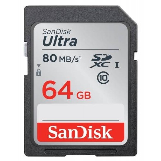 SANDISK Ultra SDXC 64GB 80MB/s Class 10 UHS-I