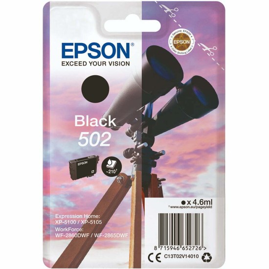 EPSON INK CARTRIDGE 502 BLK C13T02V14010